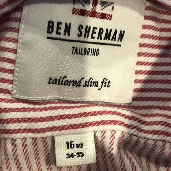 Ben Sherman Tailored Slim Fit Button Up Dress Shirt Mens 16.5 34/35 - Picture 3 of 4